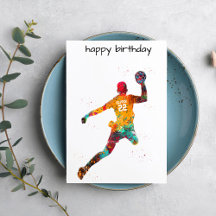 Färgrik handbollsspelare