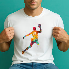 Färgrik handbollsspelare t shirt