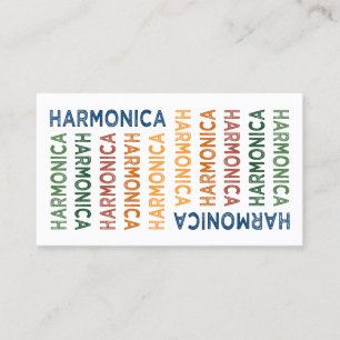 Färgrik Harmonica Visitkort