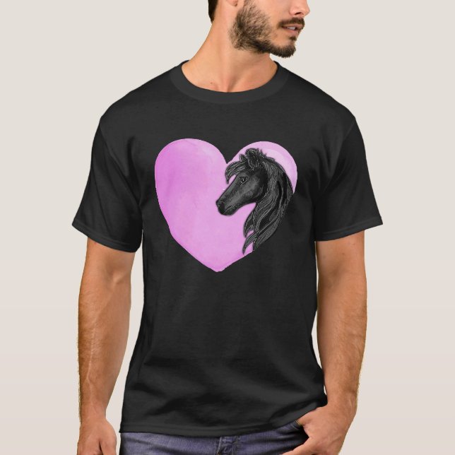 Färgrik häst t shirt (Framsida)