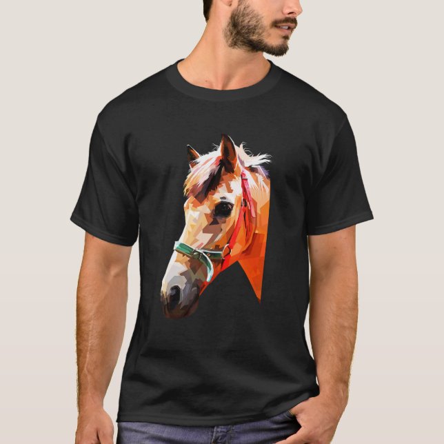 Färgrik Hästgrafik 1 T Shirt (Framsida)