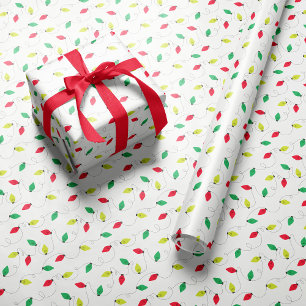 Färgrik helgdag för julljus som slår in papper presentpapper