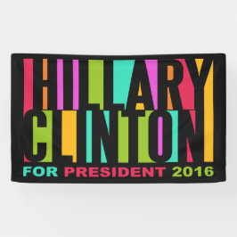 Färgrik Hillary Clinton 2016 banderoll