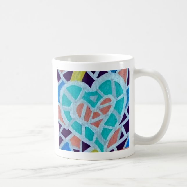 Färgrik hjärta för någon dag… kaffemugg (Höger)