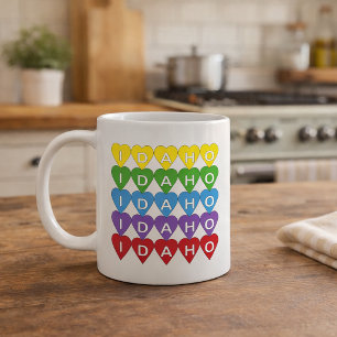 Färgrik hjärtform från Idaho Kaffemugg