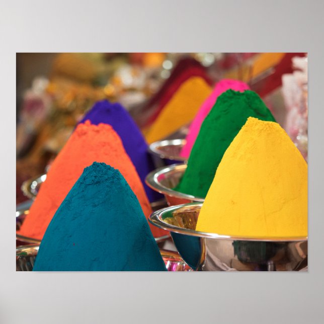 Färgrik Holi-pulverfärg Poster (Framsidan)
