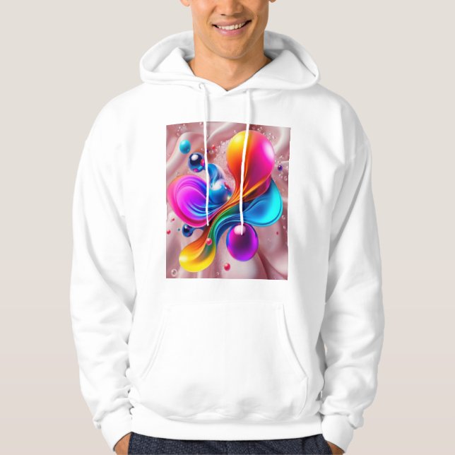 Färgrik  hoodie (Framsida)
