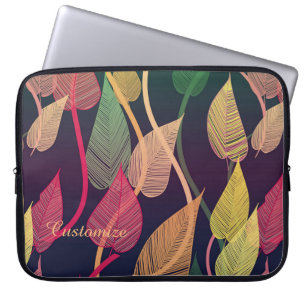 Färgrik höst lövmönsterlaptop sleeve