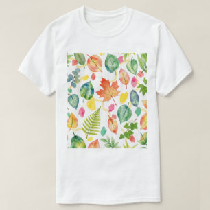 Färgrik höstlövsmönster t shirt