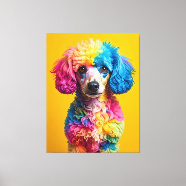 Färgrik Hund Canvastryck (Framsida)