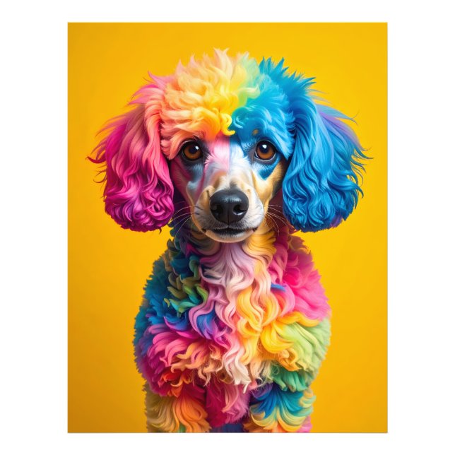 Färgrik Hund Fototryck (Framsidan)
