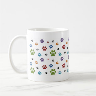 Färgrik hundtass avtryckmugg kaffemugg