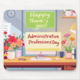 Färgrik illustration av admin-appreciationsskrivbo musmatta
