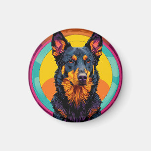 Färgrik illustration av Beauceron-hund Magnet