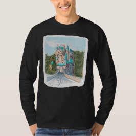 Färgrik illustration av slott t shirt