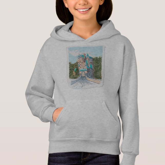 Färgrik illustration av slott t shirt (Framsida)