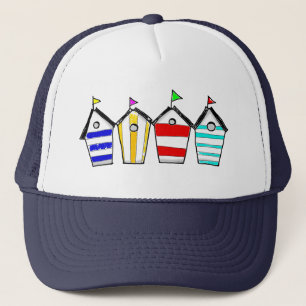 Färgrik Illustration av Strandstuga Keps