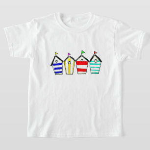Färgrik Illustration av Strandstuga T Shirt