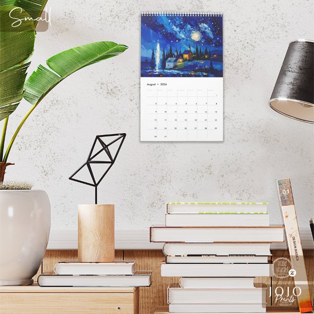 Färgrik Impasto Konstkalender Kalender (Colorful Impasto Art Calendar_Small)