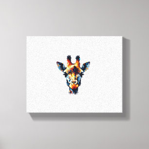 Färgrik impressionism stil djur älskare giraff  canvastryck