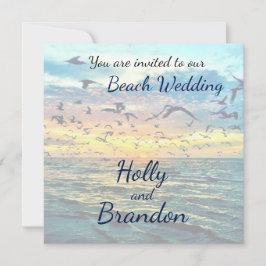 Färgrik inbjudan för bröllop för