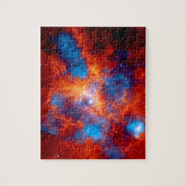 Färgrik infraröd rymdfoto av Tarantelnebulosan Pussel (Vertikal)