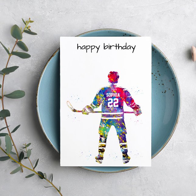 Färgrik ishockeyspelare kort (Skapare uppladdad)