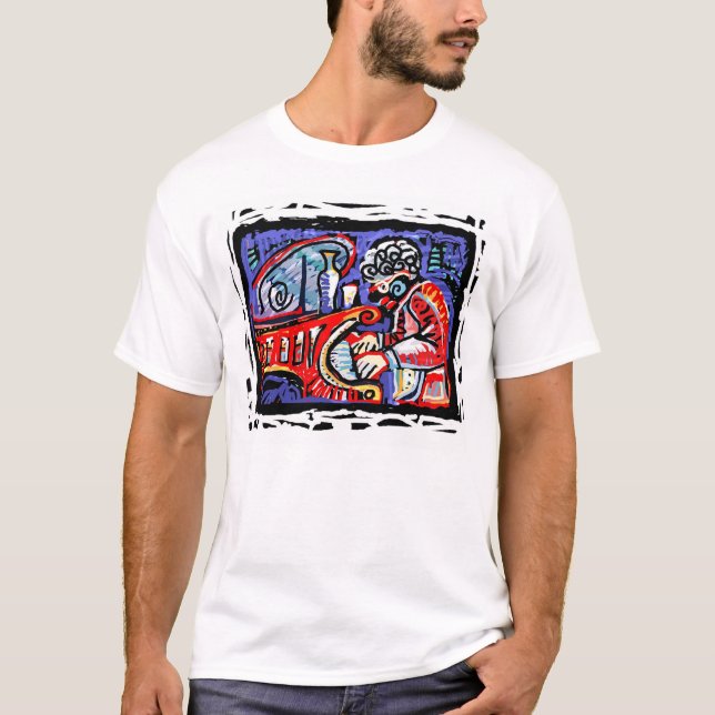 Färgrik Jazz Tee Shirt (Framsida)