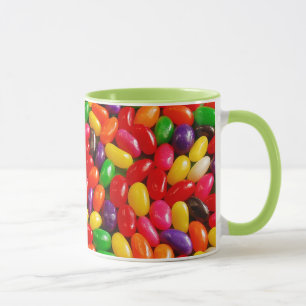Färgrik jellybeanmönstermugg mugg