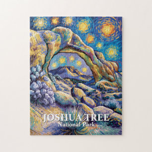 Färgrik Joshua Tree Natur Modern Van Gogh-stil Pussel