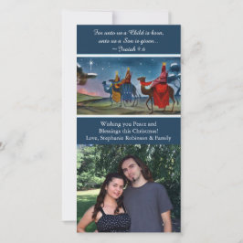 Färgrik jul för handelsresandefotokristen julkort