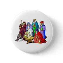 Färgrik juljulkrubba