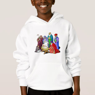 Färgrik juljulkrubba t-shirt