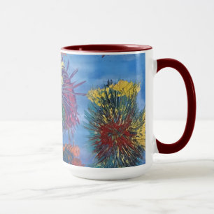 Färgrik kaffemugg
