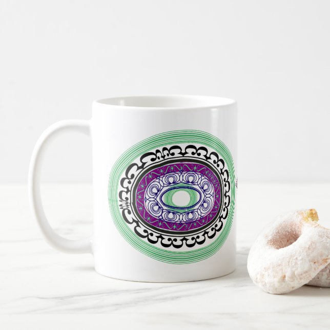 Färgrik Kaffemugg (Med munk)