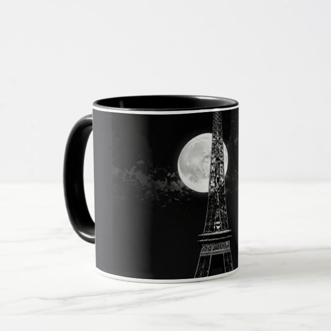 Färgrik kaffemugga med doodle-mönster | Söt teckna Mugg (Framsida vänster)