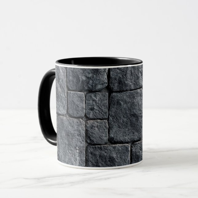 Färgrik kaffemugga med doodle-mönster | Söt teckna Mugg (Framsida vänster)