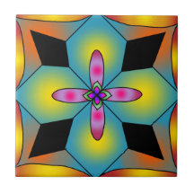 Färgrik kakelstil mandala