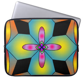 Färgrik kakelstil mandala laptop fodral
