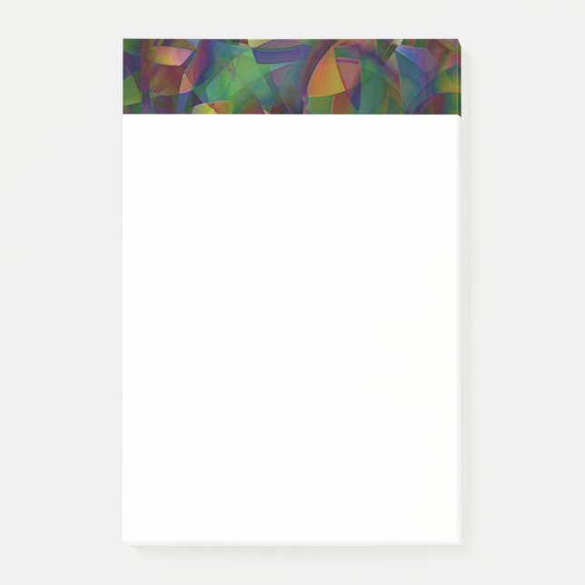 Färgrik, Kalejdoskopisk Abstrakt Konst Post-it Block (Framsida)
