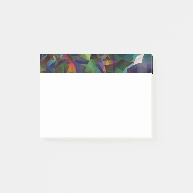 Färgrik, Kalejdoskopisk Abstrakt Konst Post-it Block (Framsida)