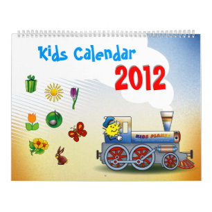 Färgrik kalender för 2012 ungar
