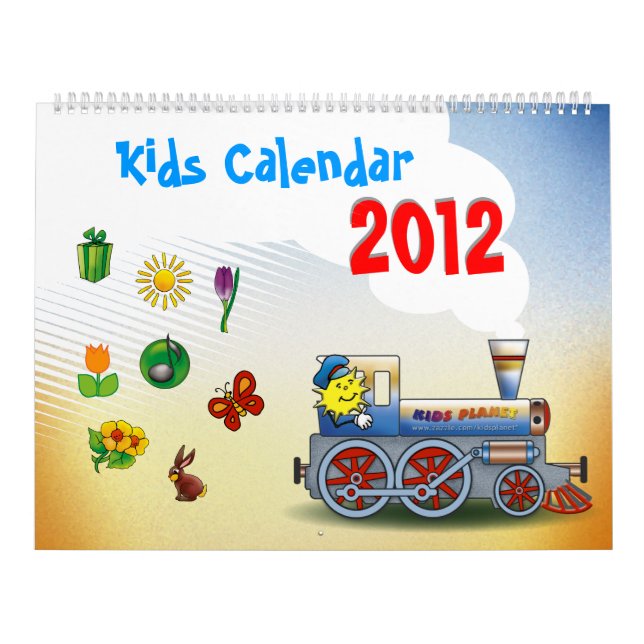 Färgrik kalender för 2012 ungar (Omslag)