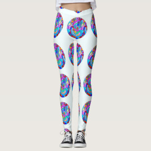 färgrik kärlek cirklar leggings