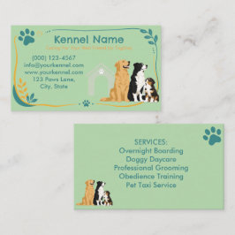 Färgrik Kennel Anpassningsbar Visitkort