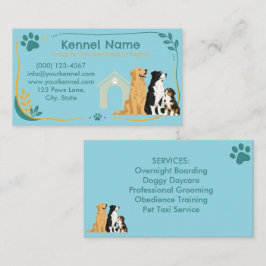 Färgrik Kennel Anpassningsbar Visitkort