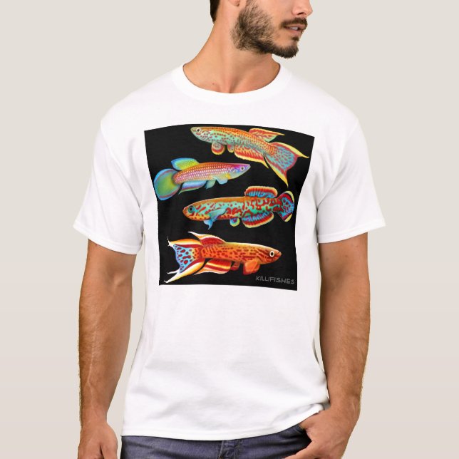 Färgrik KillifishT-tröja T Shirt (Framsida)