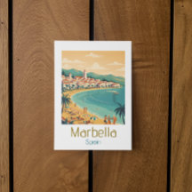 Färgrik Klassisk Marbella Spanien Resa Elegant Kon