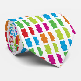Färgrik klibbig björnnovelty slips