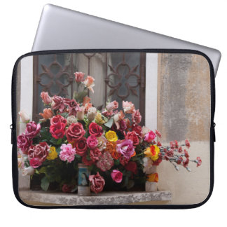 Färgrik knippe plastrosor laptop sleeve